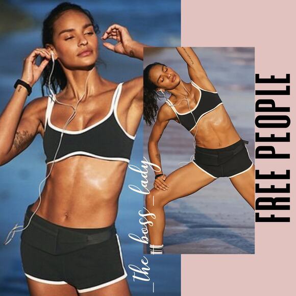 Free People set shorts and mini bra co-ord activewear matching set yoga